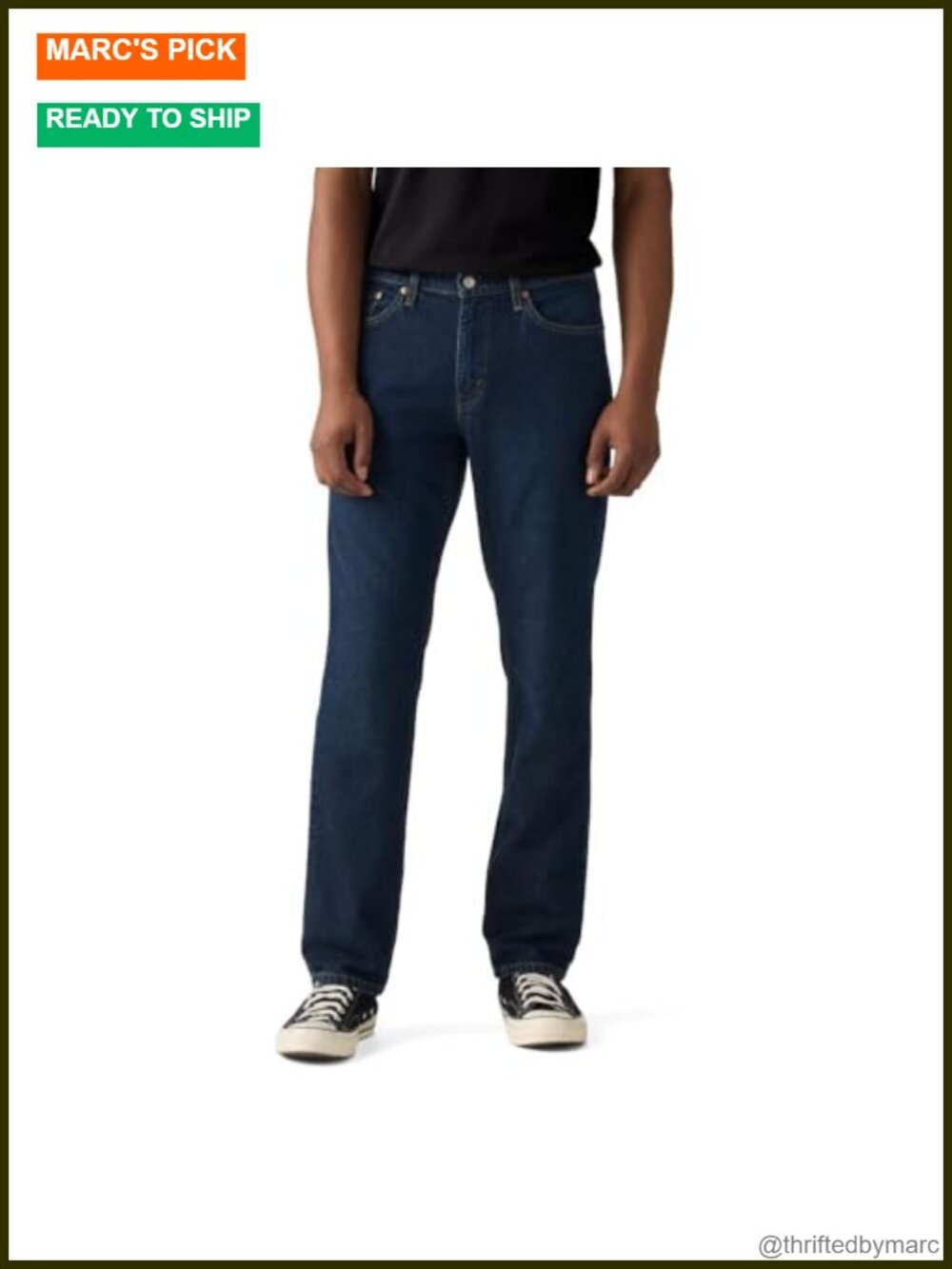 Athletic Tapered Fit Jeans Extra Room Seat Thigh